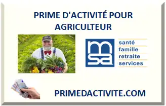 PRIME D'ACTIVITÉ POUR AGRICULTEUR 2026-2027